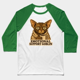 Emotional Support Goblin - Devon Rex Cat Baseball T-Shirt